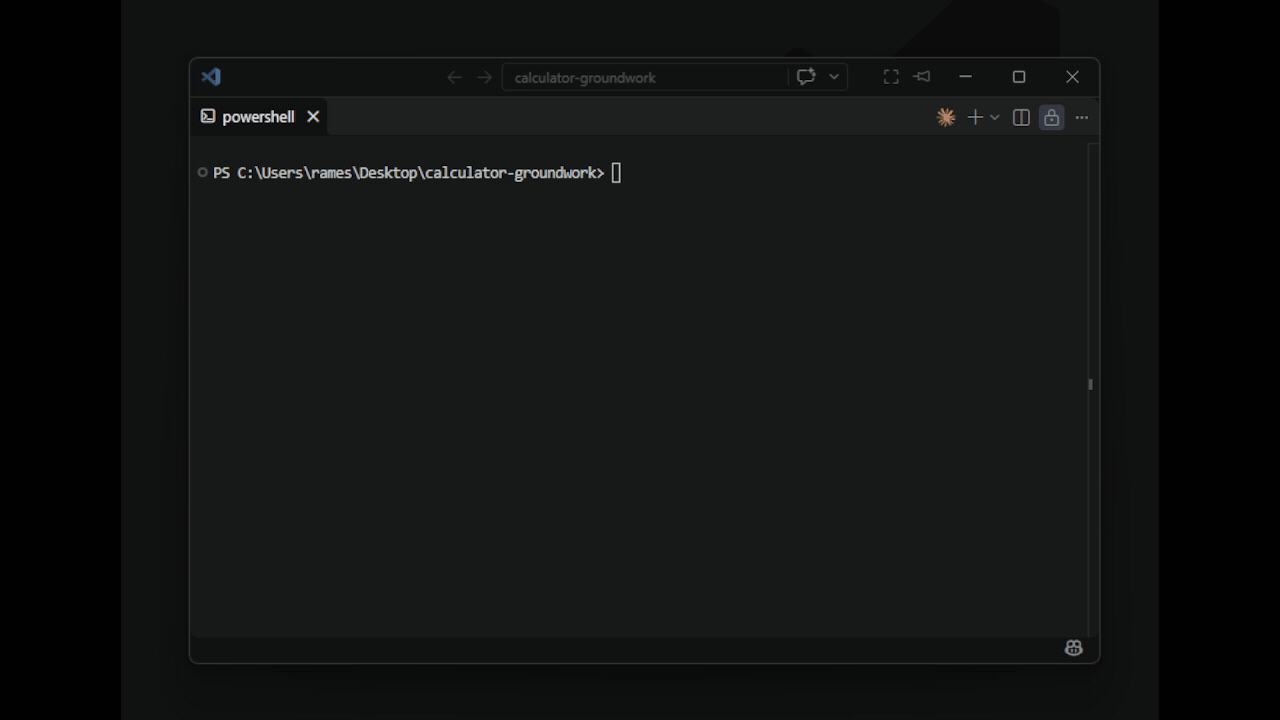 Running npx groundwork-ai init: choosing a tool, then the files it creates and the next step.